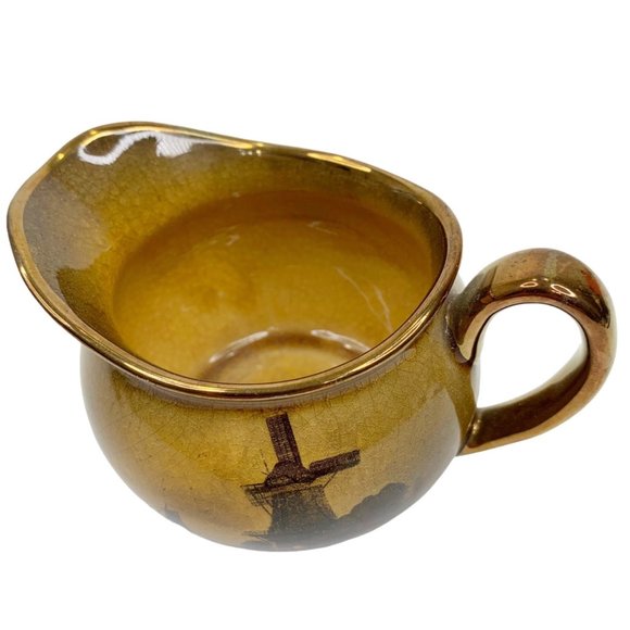 Vintage Ridgways Royal Vistas Ware 3" Creamer Windmill Landscape Brown - Picture 8 of 10